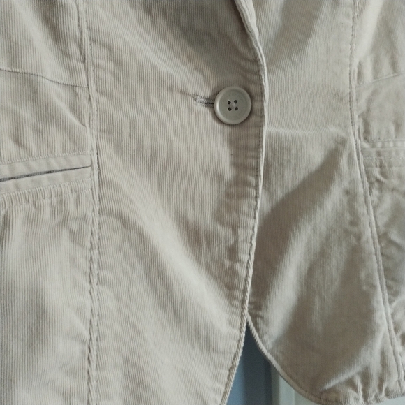Calvin Klein Jeans Light Tan Corduroy One Button Blazer Jacket SP - Picture 3 of 12